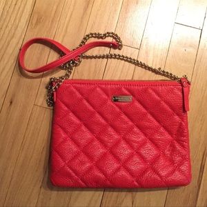 Red Kate Spade quilted chain purse